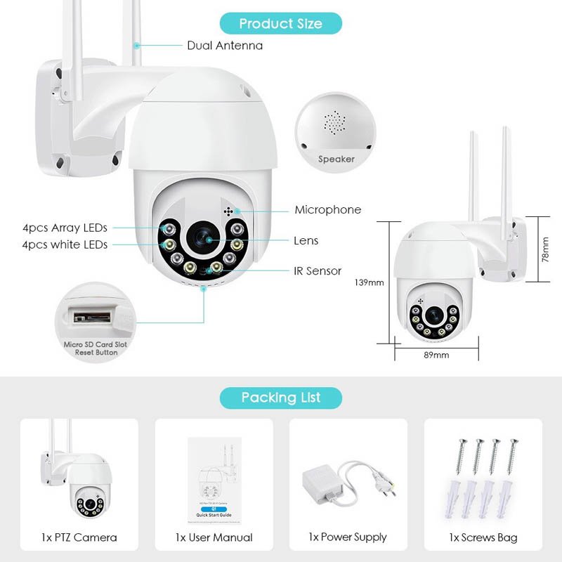 V380 3MP Two-Way Voice Intercom Camera – WiFi Security Camera with Night Vision - Image 2